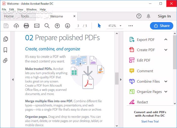 دانلود Adobe Acrobat Reader DC 2025.001.20467 - دانلود ادوب اکروبات ریدر - سافت گذر