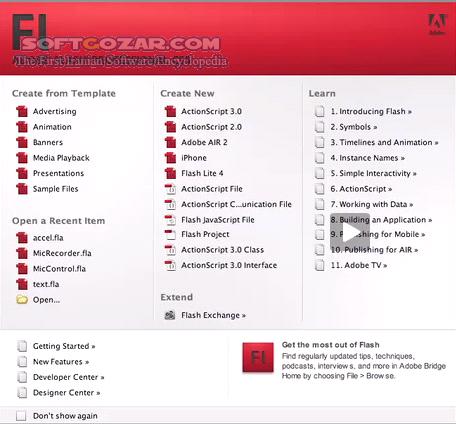 دانلود Adobe Flash Professional CS5.5 v11.5 + Portable - دانلود نسخه CS5 و نهایی نرم افزار قدرتمند فلش جهت ساخت کلیپ های انیمیشنی فلش - سافت گذر