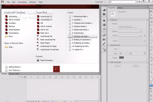 دانلود Adobe Flash Professional CS6 12.0.2.529 - دانلود نسخه CS6 و نهایی از نرم افزار قدرتمند فلش در جهت ساخت کلیپ های انیمیشنی فلش - سافت گذر