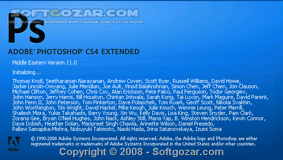 دانلود Adobe Photoshop CS4 Extended Middle East (ME) 11.0 + Portable - دانلود دانلود با لینک مستقیم نسخه فارسی (خاور میانه) نرم افزار فتوشاپ 11 با کرک دائمی - سافت گذر