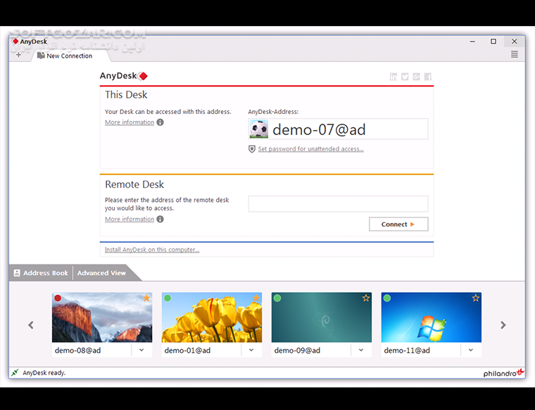 دانلود AnyDesk 9.5.3 Final Win/Mac/Linux - دانلود انی دسک نرم‌افزار کنترل از راه دور کامپیوتر - سافت گذر