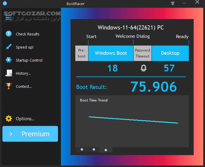 دانلود BootRacer 9.10.0 - دانلود اندازه گیری سرعت بوت ویندوز - سافت گذر