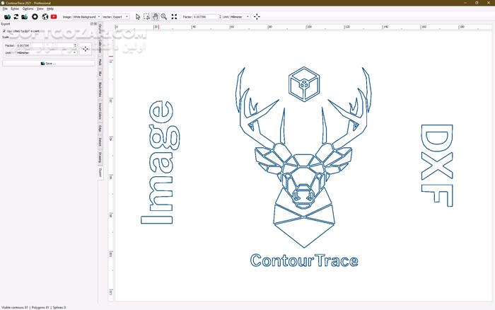 دانلود ContourTrace Professional 2.8.5 - دانلود تبدیل تصاویر پیکسلی به برداری - سافت گذر