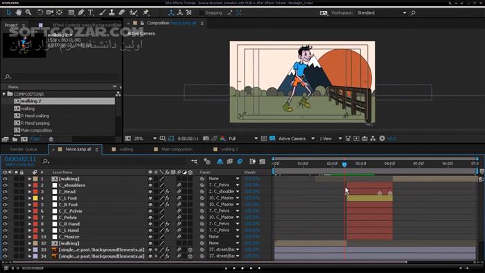 دانلود Digital Tutors - Inverse Kinematic Animation with DUIK in After Effects - دانلود فیلم آموزش ترکیب حرکتی معکوس انیمیشن با DUIK در افتر افکتس - سافت گذر