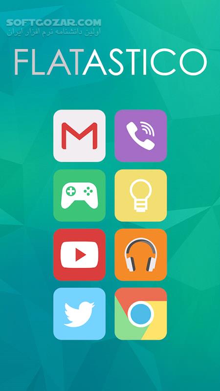 دانلود Flatastico 5.4 for Android +4.0 - دانلود 1300 آیکون برای اندروید - سافت گذر