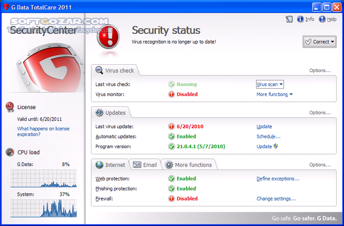 دانلود G Data Internet Security 25.5.17.335 - دانلود بسته‌ی امنیتی کامل و قدرتمند جی دیتا - سافت گذر