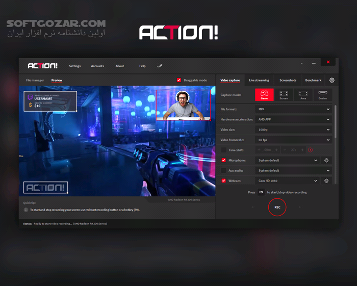 دانلود Mirillis Action! 4.45.0 - دانلود فیلمبرداری از دسکتاپ - سافت گذر
