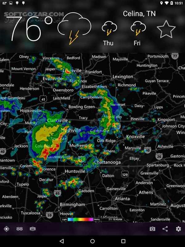 دانلود MyRadar Weather Radar Pro 8.58.1 For Android +8.0 - دانلود برنامه هواشناسی رادار برای اندروید - سافت گذر