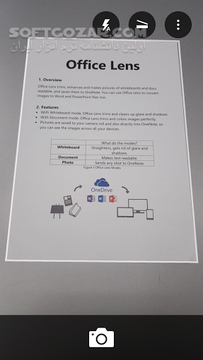 دانلود Office Lens 16.0.17425.20158 for Android +4.4 - دانلود اسکنر آفیس لنز برای اندروید - سافت گذر