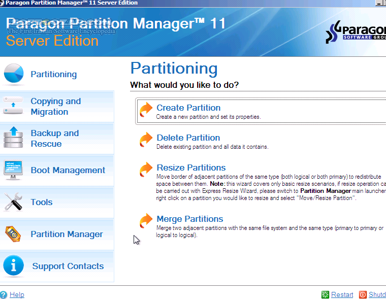 دانلود Paragon Hard Disk Manager 17 Advanced 17.20.17 + WinPE + Portable - دانلود پارتیشن بندی پاراگون - سافت گذر