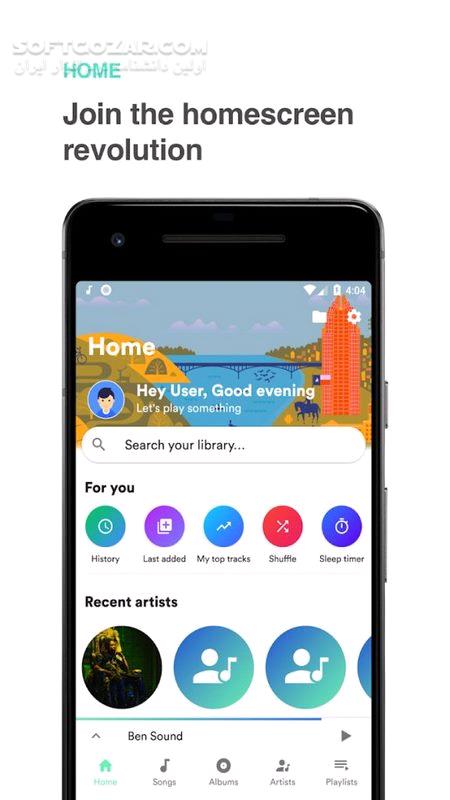 دانلود Retro Music Player 5.0.0.1020202102For Android +5.0 - دانلود رترو موزیک پلیر برای اندروید - سافت گذر
