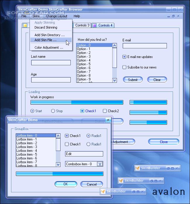 دانلود SkinCrafter for VS 2005-2008-2010 v3.5.0.0 x86/x64 / 3.7.1 for VS 2005-2008 - دانلود بهترین نرم افزار برای تغییر پوسته و رابط کاربری نرم افزار شما (مخصوص برنامه نویسان) - سافت گذر