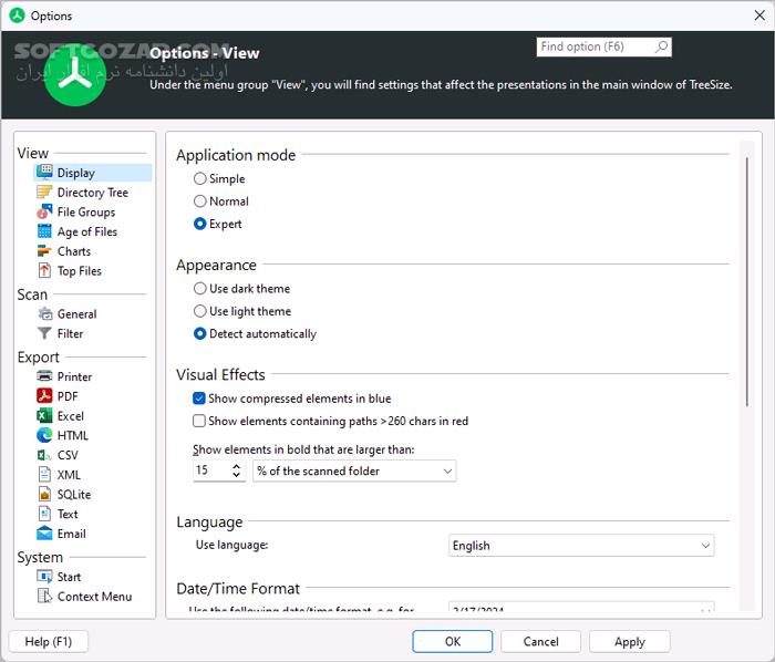 دانلود TreeSize Professional 9.1.3.1877 - دانلود مدیریت فضای هارد کامپیوتر - سافت گذر
