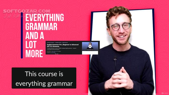 دانلود Udemy - English Grammar Pro | Beginner to Advanced (A1-C1) Grammar - دانلود آموزش کامل گرامر زبان انگلیسی - سافت گذر