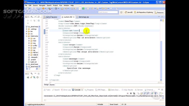 دانلود VTC - Java 7 - Web Applications (Servlets, JSP, JSF) Course - دانلود فیلم آموزش ساخت برنامه‌های کاربردی جاوا 7 - سرولت، جِی‌اس‌پی و جِی‌اس‌اف - سافت گذر