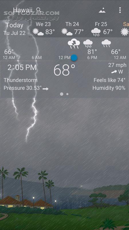 دانلود YoWindow Weather 2.50.22 Final For Android +6.0 - دانلود پیش بینی آب و هوای یو ویندو برای اندروید - سافت گذر