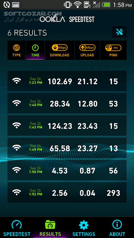 دانلود Speedtest by Ookla Premium 6.1.2 For Android +7.0 - دانلود تست سرعت اینترنت موبایل برای اندروید - سافت گذر