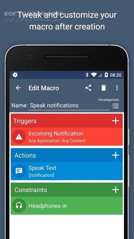 دانلود MacroDroid – Device Automation Pro 5.53.18 for Android +5.0 - دانلود ماکرودروید برای اندروید - سافت گذر
