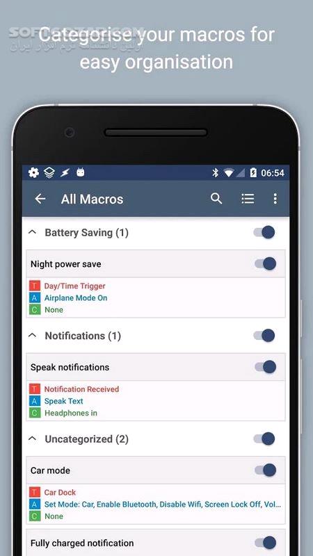 دانلود MacroDroid – Device Automation Pro 5.53.18 for Android +5.0 - دانلود ماکرودروید برای اندروید - سافت گذر